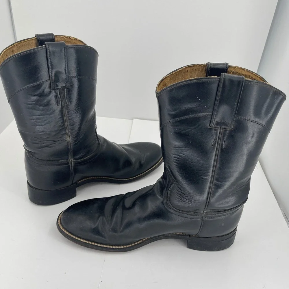 Justin Western Cowboy‎ Boots Brown Leather Men's 5.5 D/ Women's 7 Rodeo Ranch
